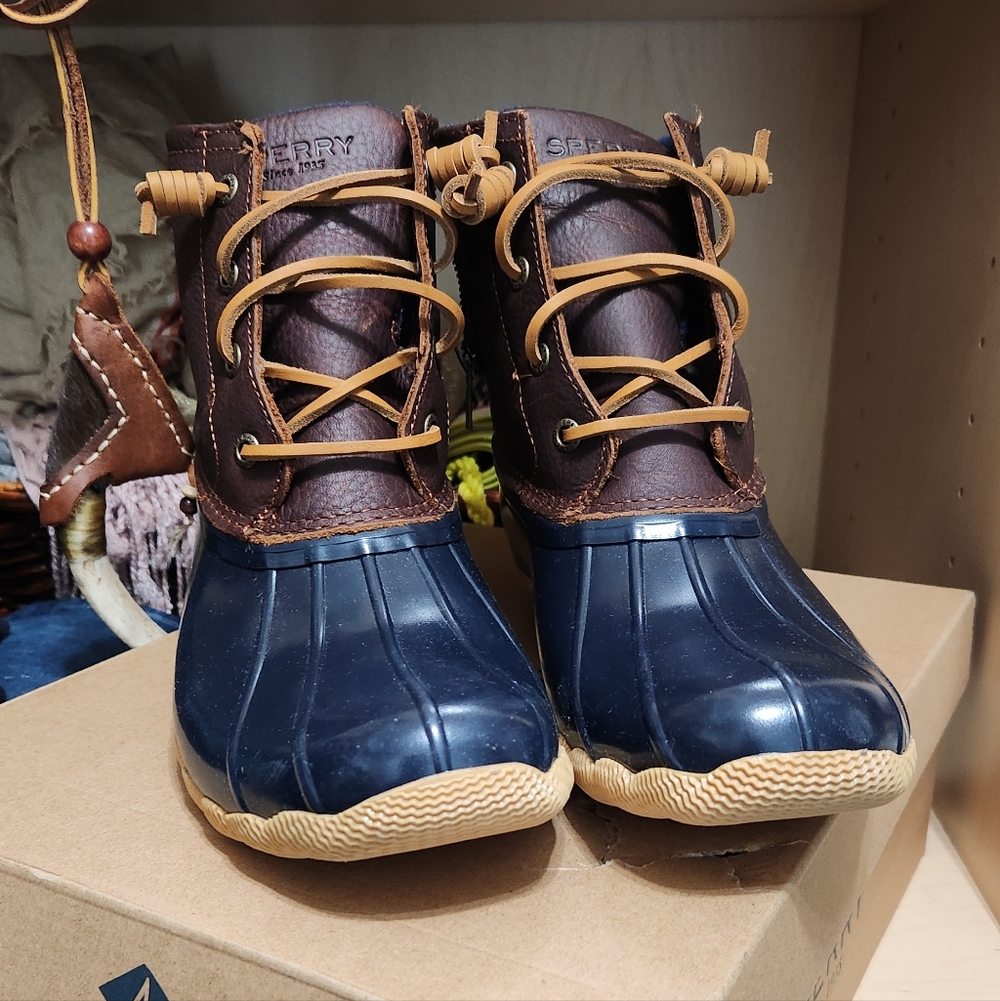 Sperry Women's Navy and Brown Boots